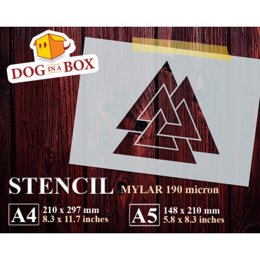 Valknut stencil - Odin symbol, celtic symbol stencil for walls and wood signs