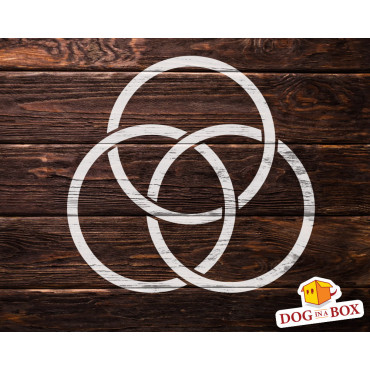 Borromean Rings stencil - Celtic stencil for wood signs and wall decor