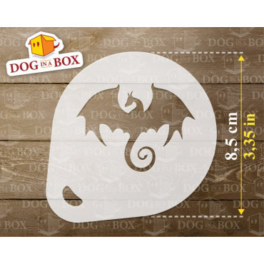 Drachen schablonen n.1 (3er-Set) Cappuccino und Kaffee Kakaopulver Dekor Schablone - Face Painting Schablonen