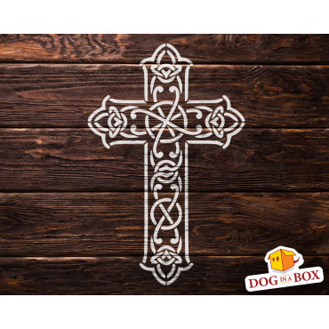 Celtic Cross n.1 - Reusable celtic stencil for wood signs and wall decor