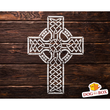 Celtic Cross n.2 - Wiederverwendbare keltische Schablone für Holzschilder und Wanddekoration