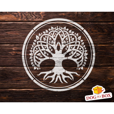 Celtic tree of Life stencil n.4 - Reusable Celtic stencil for wood signs, wall painting, fabrics and home decor