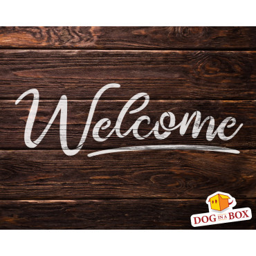 Welcome stencil - Reusable stencil for wood signs, wall painting, fabrics and home decor