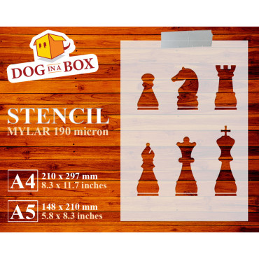 Pièces d'échecs pochoir n.1...