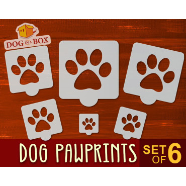Stencil di orme di cane -...