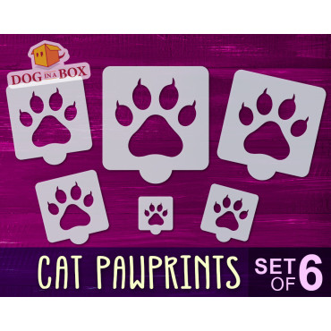 Stencil orme di gatto - Set...