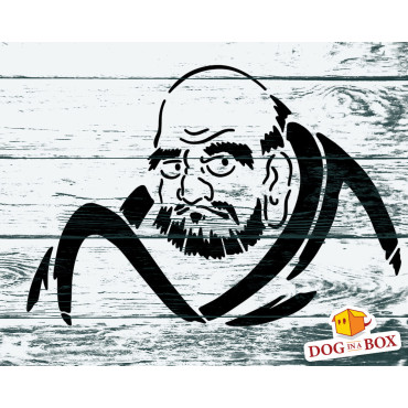 Bodhidharma stencil - Third chinese patriarch of zen, meditation stencil