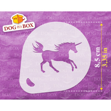 Unicorn stencils (set of 3) Cappuccino and Coffee cocoa powder decor stencil - Face Painting stencils