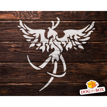 Phoenix stencil n.1 - Reusable fire bird stencil for wood signs, wall decor or fabrics.