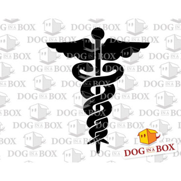 Staff of Caduceus stencil - Pharmacy stencil to paint on walls, wood and fabrics. Reusable DIY stencil for wood signs.