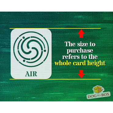 Luft, Wasser, Erde, Feuer, Geist - Set mit 5 einzelnen Elementschablonen 1 - Wiederverwendbare Elementarschablone.