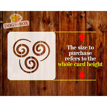 Air, Water, Earth, Fire - Set of 4 individual Elements stencils n. 2 - Reusable elemental stencil.