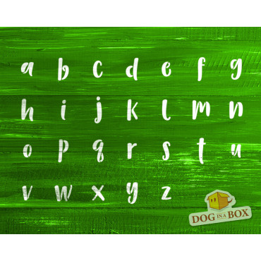 Alphabet Schablonen Schriftart Nr. 15 - Kleinbuchstaben. Einzelbuchstaben A bis Z, Einzelbuchstabenschablonen