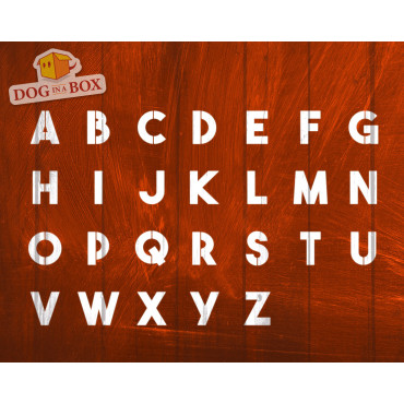 Alphabet Schablonen Schriftart Nr. 17 - Großbuchstaben. Einzelbuchstaben A bis Z, Einzelbuchstabenschablonen