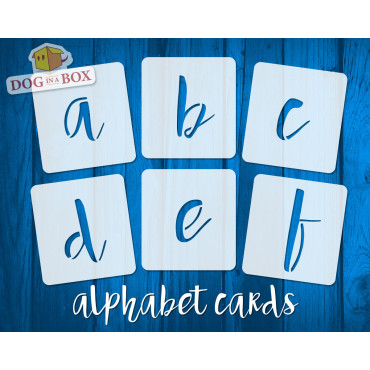 Alphabet stencils font n.18 - Lowercase. Individual letters A to Z, single letter stencils