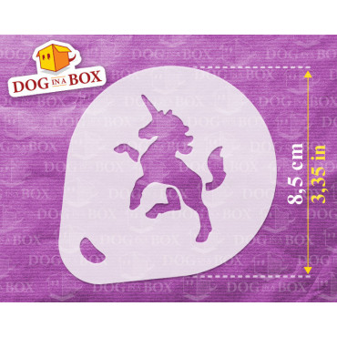 Unicorn stencils (set of 3) Cappuccino and Coffee cocoa powder decor stencil - Face Painting stencils