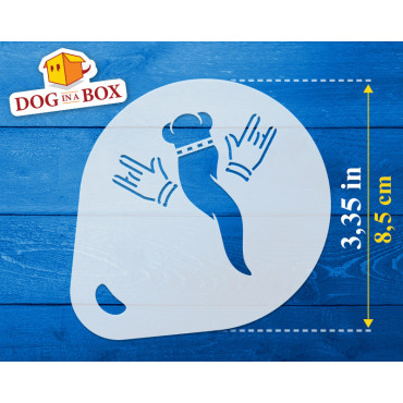 Naples stencil (set of 3) Cappuccino and Coffee cocoa powder decor stencil. Napoli - Italy stencils