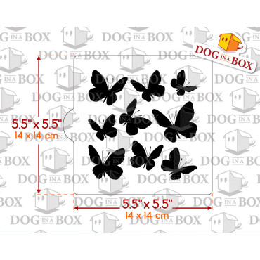 Schmetterlingsschablone - 5,5 "x 5,5" Schablone für Kekse 14 x 14 cm