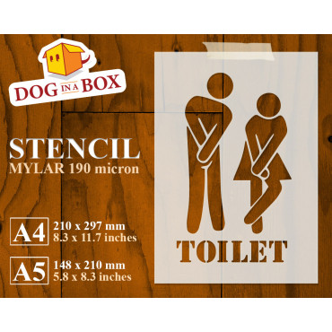 Stencil toilette n. 1 -...