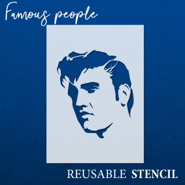 Elvis stencil n.2 - Reusable music stencil for wall decoration, wall painting, wood signs and house decor