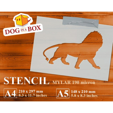 Lion stencil n.3 - Pochoir...