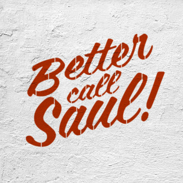 Better Call Saul stencil n.1 - TV series stencil. Geek and nerd stencil.