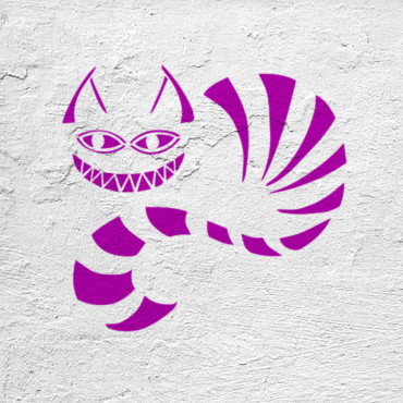Mad Cat stencil n.1 - Cartoon and movie stencil for nursery decoration