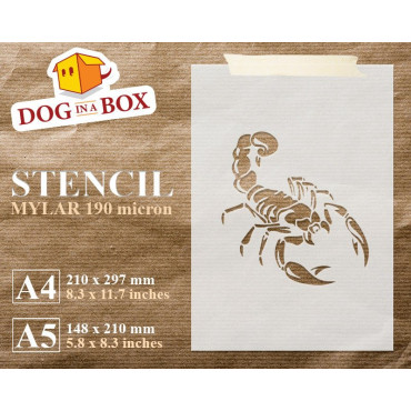 Scorpion stencil n.1 - Reusable scorpio stencil for wood signs, walls or fabrics.