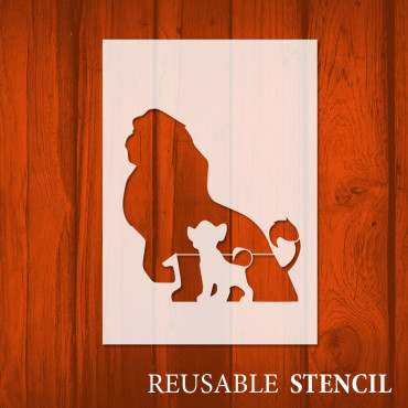 Lion King stencil n.1 - Disney Cartoon and movie stencil for nursery decoration
