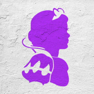 Princess Snow White stencil n.3 - Disney Fairy Tale stencil for nursery decoration and wall painting.