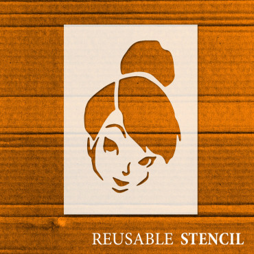 Tinker Bell stencil n.1 - Fairy Tale and Peter Pan stencil for nursery decoration and wall painting.