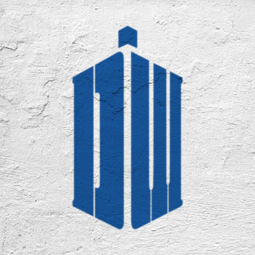 Doctor Who stencil n.1 - Tardis Phone box stencil. Sci-fi tv series stencil for geek and neerd room decor