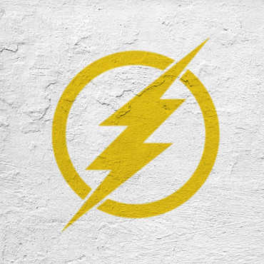 Flash stencil n.1 - Superhero stencil. Tv series stencil for geek and neerd room decor