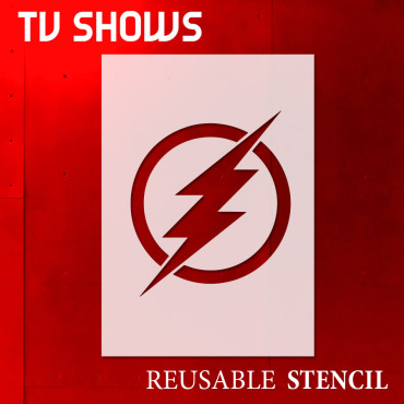 Flash stencil n.1 - Superhero stencil. Tv series stencil for geek and neerd room decor