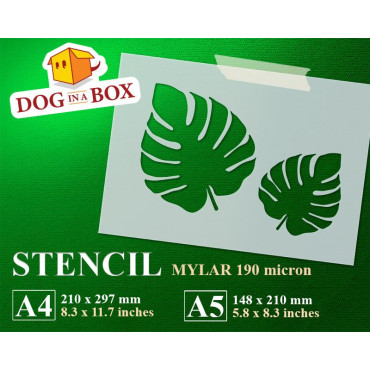 Stencil foglie n. 5 -...