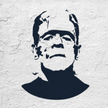 Frankenstein stencil - Reusable monster stencil from the movie The Monster of Frankenstein