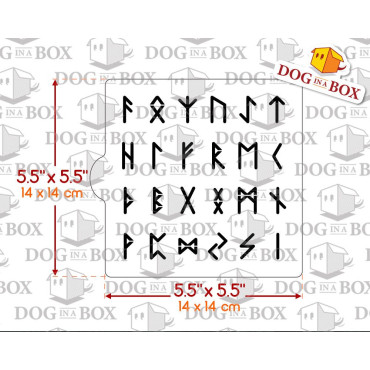 Runes stencil - stencil for cookies and cakes - 14 x 14 cm