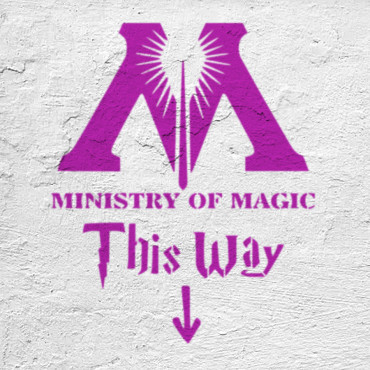 Harry Potter stencil n.13 - Funny magic stencil for toilet and loo