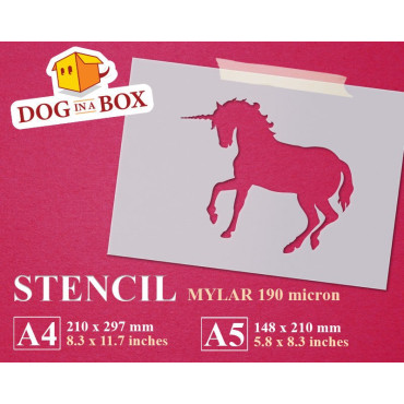 Unicorn stencil n.5 - Cute...