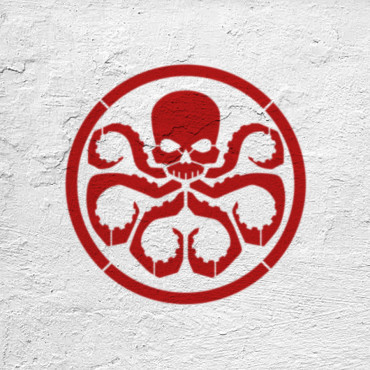 Hydra stencil n.1 - Marvel Avengers Reusable movies and comics stencil. Geek and nerd stencil.
