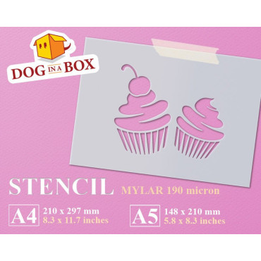 Cupcakes stencil n.1 -...