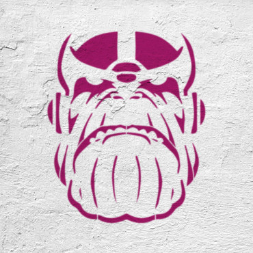 Thanos stencil n.1 - Marvel Avengers Reusable movies and comics stencil. Geek and nerd stencil.