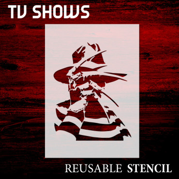 Nightmare stencil n.4 - Reusable Freddy Krueger stencil. Halloween and Horror stencil