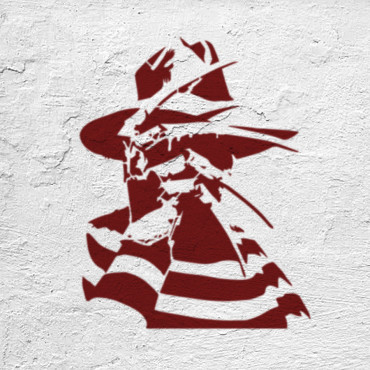 Nightmare stencil n.4 - Reusable Freddy Krueger stencil. Halloween and Horror stencil