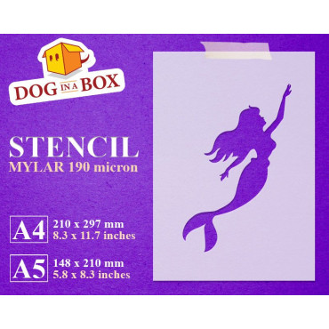Mermaid stencil n.4 -...
