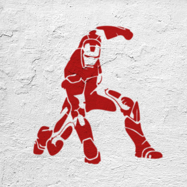 Iron Man stencil n.3 - Marvel Avengers Reusable superhero movie stencil for nursery.