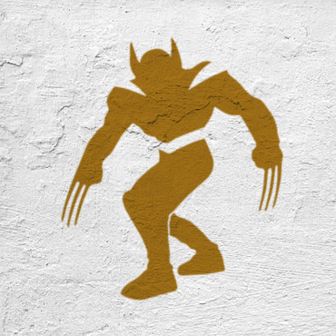 Wolverine stencil n.1 - X-Men Marvel Reusable comics and movie stencil for painting.
