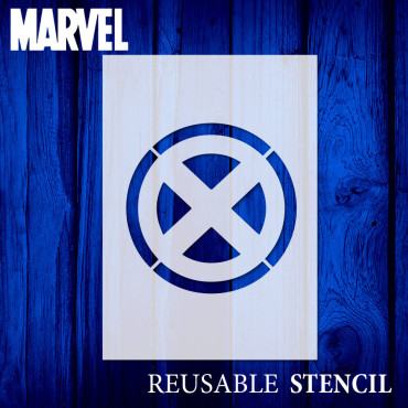 X-Men Symbol stencil n.12 - Marvel Reusable comics and movie stencil for painting.