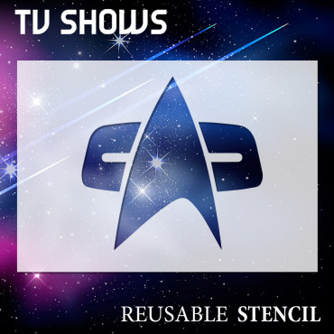 Star Trek Logo stencil n.3 - Reusable starship stencil for painting. Sci-Fi tv-series stencil for geek