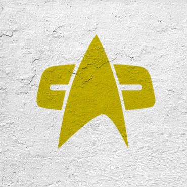 Star Trek Logo stencil n.3 - Reusable starship stencil for painting. Sci-Fi tv-series stencil for geek
